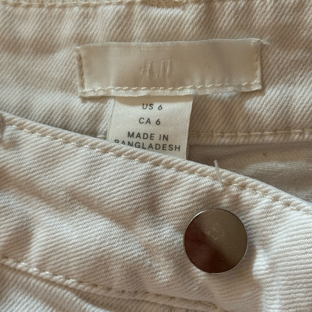 H&M Stylish White Straight Jeans, Women’s 6 - Picture 5 of 6